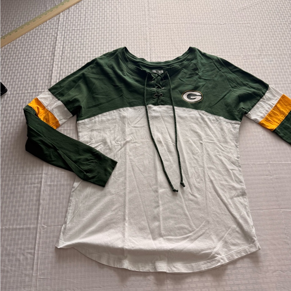 NFL Green Lace-Up Shirt